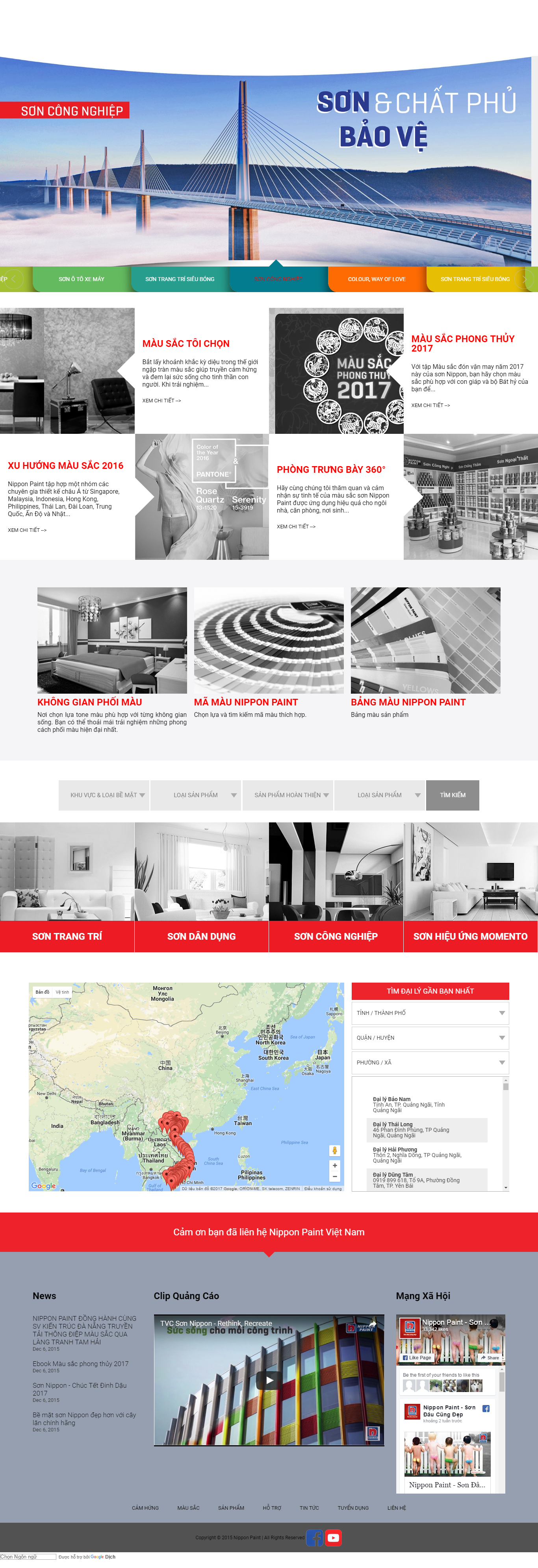 Thiết kế website các loại sơn nội thất, ngoại thất, sơn ô tô, xe máy